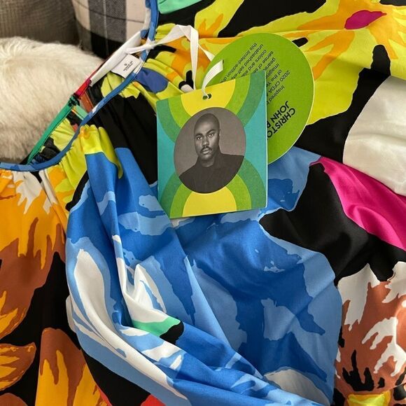 🆕 CHRISTOPHER JOHN ROGERS Multi🌸HighLow HEM Sz S - Picture 5 of 6